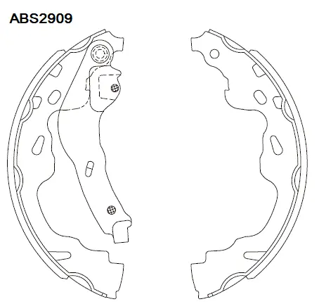 Тормозные колодки барабанные, комплект ALLIED NIPPON A7 MNCU 1441277702 ABS2909