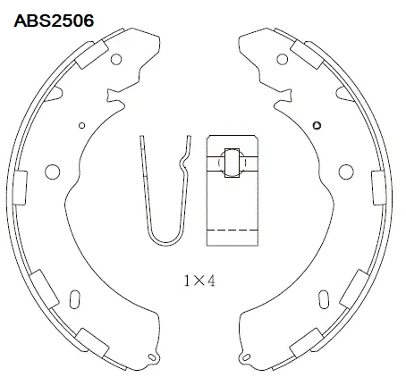 Тормозные колодки барабанные, комплект ALLIED NIPPON ABS2506 L5OW Q 1441277776
