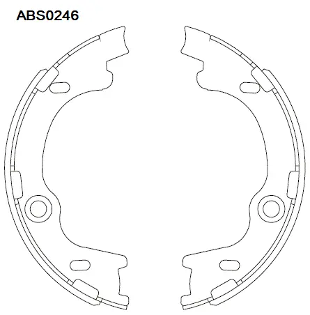 Тормозные колодки барабанные, комплект ALLIED NIPPON 1441277933 ABS0246 AZH QB