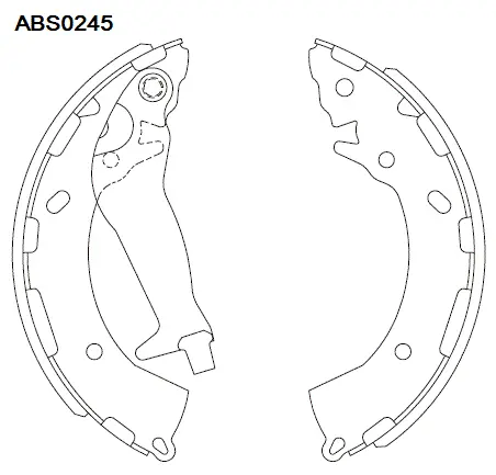 Тормозные колодки барабанные, комплект ALLIED NIPPON VZXNJV R ABS0245 1441277942