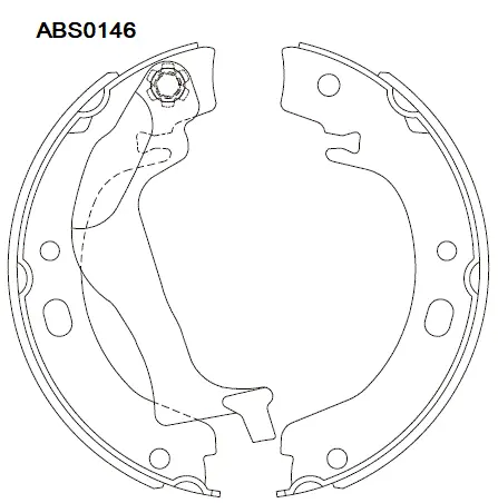 Тормозные колодки барабанные, комплект ALLIED NIPPON ABS0146 E4L KB5 1441278239
