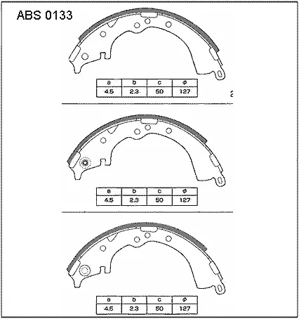 Тормозные колодки барабанные, комплект ALLIED NIPPON ABS0133 1441278261 QAI6C LQ изображение 0