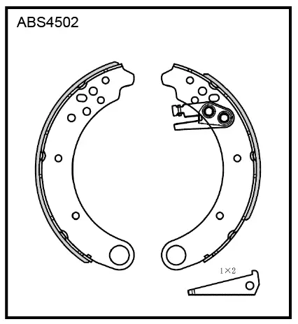Тормозные колодки барабанные, комплект ALLIED NIPPON 1441278266 9 4HO4Z5 ABS4502