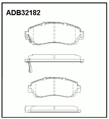 Тормозные колодки дисковые, комплект ALLIED NIPPON G9V LZ ADB32182 1441278300