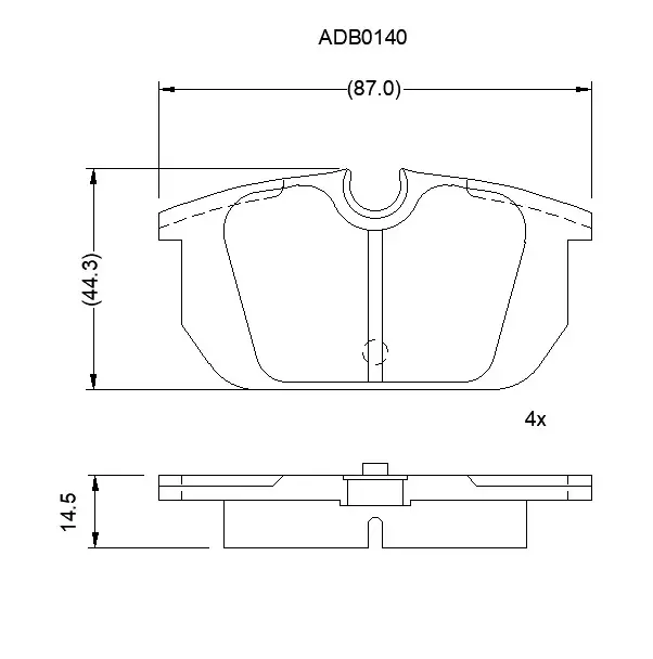 Тормозные колодки дисковые, комплект ALLIED NIPPON 2L1T FCM ADB0140 1441278362 изображение 0