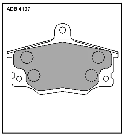 Тормозные колодки дисковые, комплект ALLIED NIPPON ADB4137 1441278363 J RHAD изображение 0