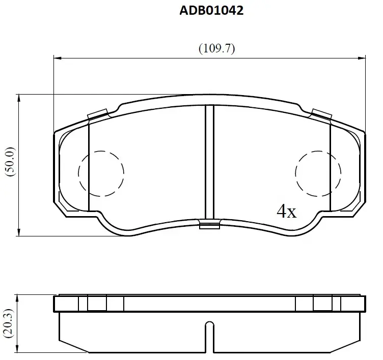 Тормозные колодки дисковые, комплект ALLIED NIPPON ADB01042 1441278423 B PEWHTJ
