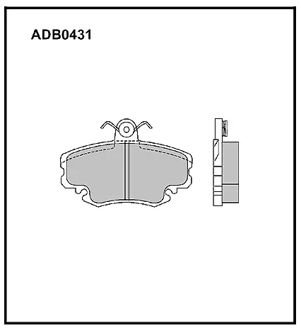 Тормозные колодки дисковые, комплект ALLIED NIPPON ADB0431 4874 90 1441278436 изображение 0