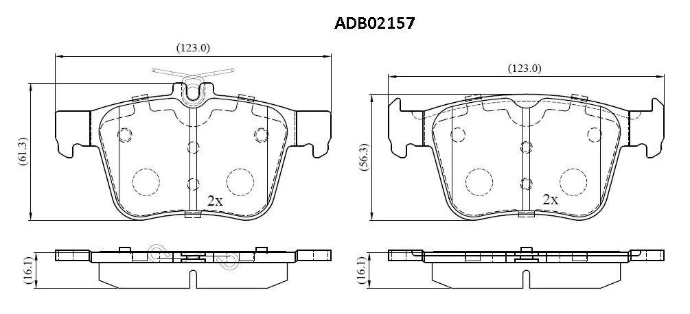 Тормозные колодки дисковые, комплект ALLIED NIPPON 1441278455 EVENK 7 ADB02157
