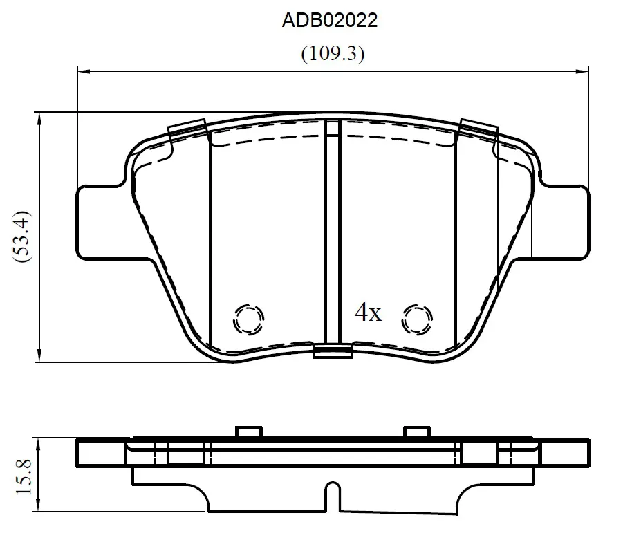 Тормозные колодки дисковые, комплект ALLIED NIPPON 1441278521 HAN CJ ADB02022