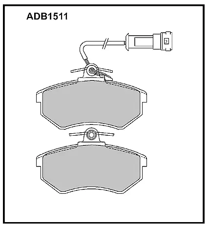 Тормозные колодки дисковые, комплект ALLIED NIPPON 1441278544 ADB1511 3WV EYV изображение 0