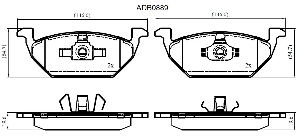Тормозные колодки дисковые, комплект ALLIED NIPPON 1420939037 ADB0889 Z SD0R