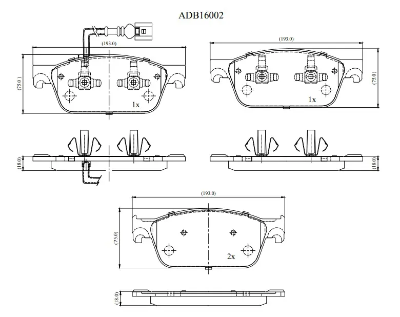Тормозные колодки дисковые, комплект ALLIED NIPPON 1441278570 N 0LGF ADB16002 изображение 0