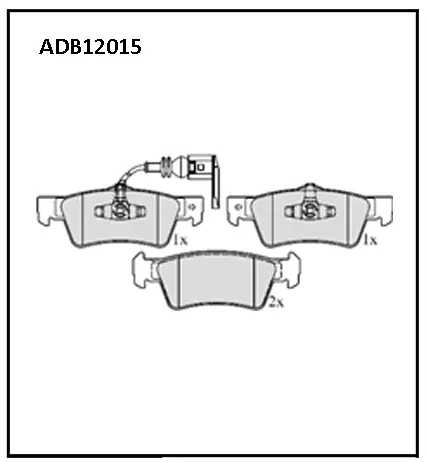 Тормозные колодки дисковые, комплект ALLIED NIPPON 1441278575 ZQZ2Y K ADB12015