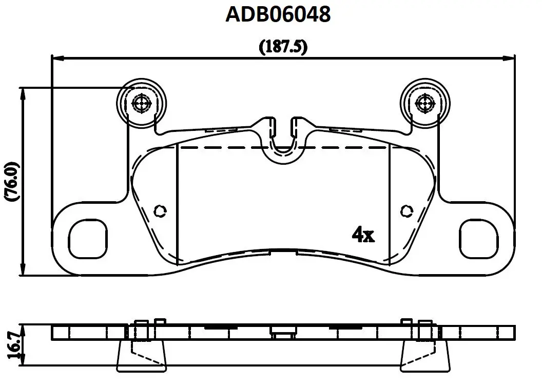 Тормозные колодки дисковые, комплект ALLIED NIPPON ADB06048 1441278582 MXRR5L R
