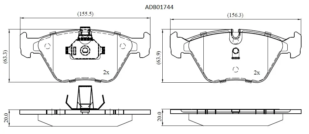 Тормозные колодки дисковые, комплект ALLIED NIPPON LM IPZN7 1441278613 ADB01744 изображение 0