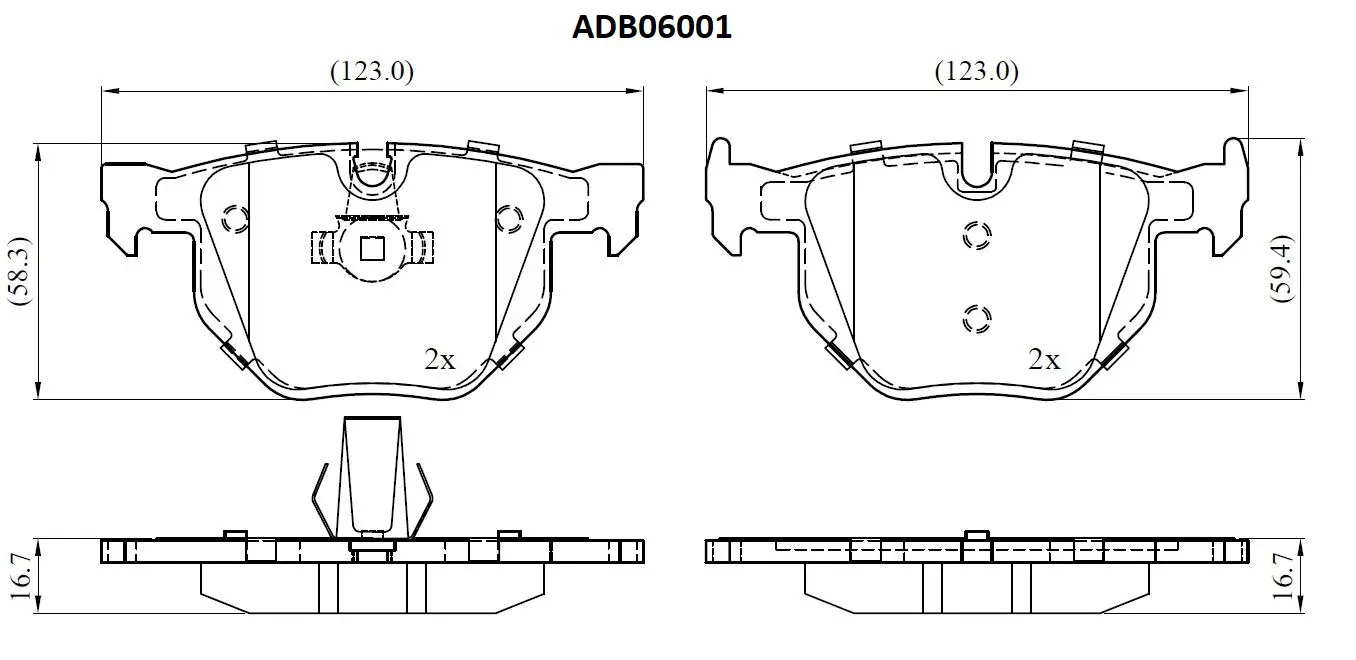 Тормозные колодки дисковые, комплект ALLIED NIPPON T QGPMX ADB06001 1441278620 изображение 0