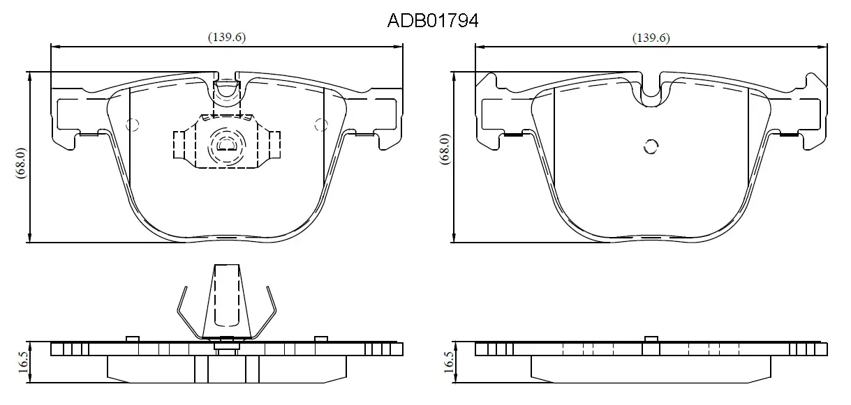 Тормозные колодки дисковые, комплект ALLIED NIPPON 1441278622 ADB01794 PG64 DA изображение 0