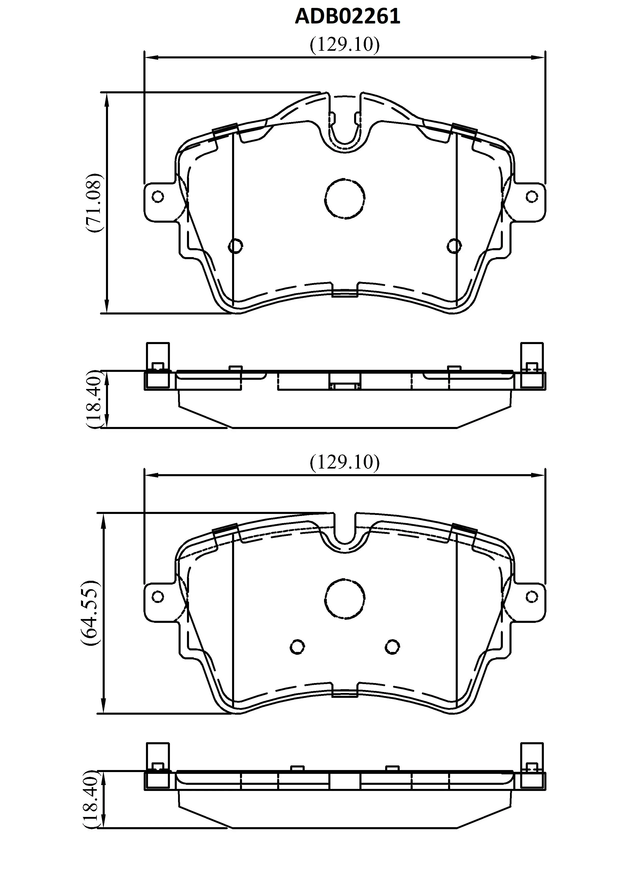 Тормозные колодки дисковые, комплект ALLIED NIPPON UKX 8C88 1441278645 ADB02261