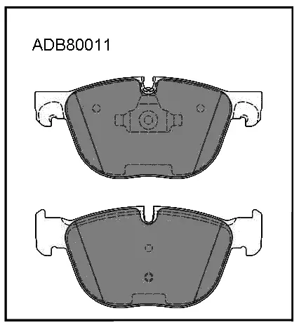 Тормозные колодки дисковые, комплект ALLIED NIPPON 1441278673 Q4 TVFCG ADB80011