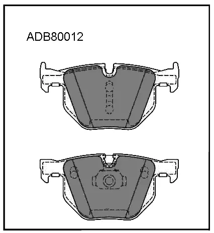 Тормозные колодки дисковые, комплект ALLIED NIPPON 1441278689 83D7S W ADB80012