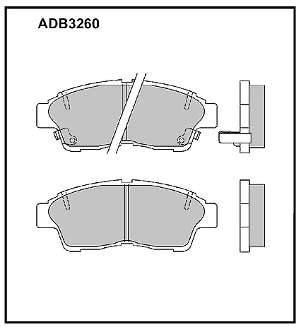Тормозные колодки дисковые, комплект ALLIED NIPPON ADB3260 1420934561 UJL G3 изображение 0