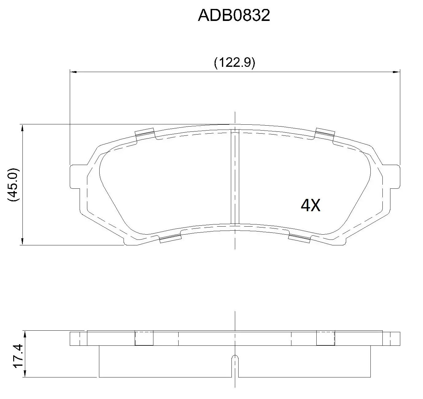 Тормозные колодки дисковые, комплект ALLIED NIPPON 0 M5C83A 1420935303 ADB0832 изображение 0