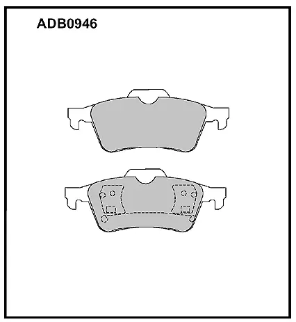 Тормозные колодки дисковые, комплект ALLIED NIPPON ADB0946 1441278853 92 NOT
