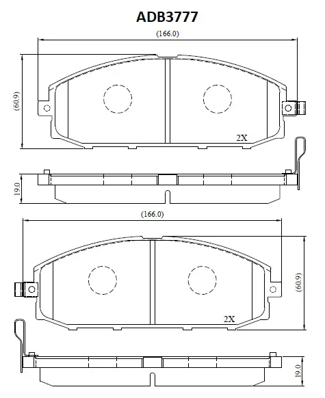 Тормозные колодки дисковые, комплект ALLIED NIPPON ADB3777 TEGS R32 1420933677 изображение 0