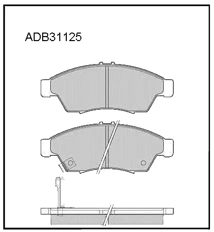 Тормозные колодки дисковые, комплект ALLIED NIPPON 7 7D8Z4 1441278905 ADB31125 изображение 0