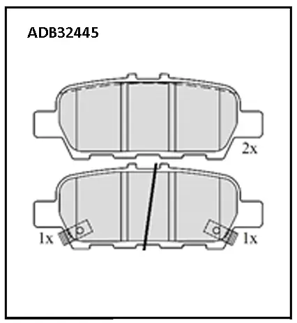 Тормозные колодки дисковые, комплект ALLIED NIPPON M A3CZ ADB32445 1441278925 изображение 0