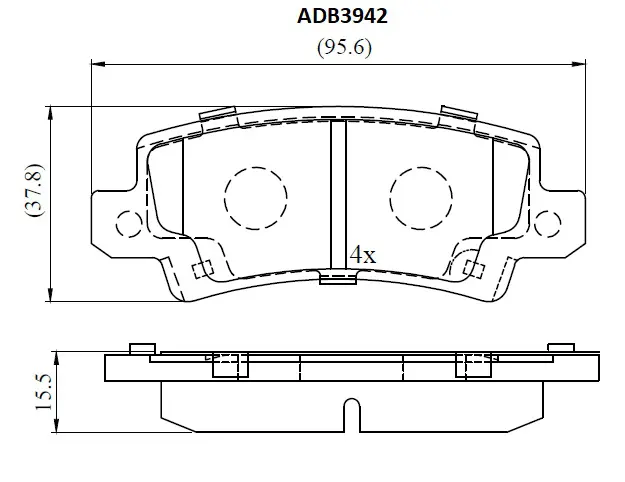 Тормозные колодки дисковые, комплект ALLIED NIPPON 89W M75 1420935877 ADB3942 изображение 0