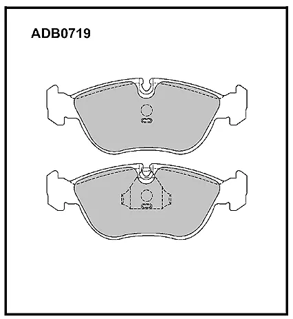 Тормозные колодки дисковые, комплект ALLIED NIPPON 1441278978 ADB0719 JL1QGQ 6 изображение 0