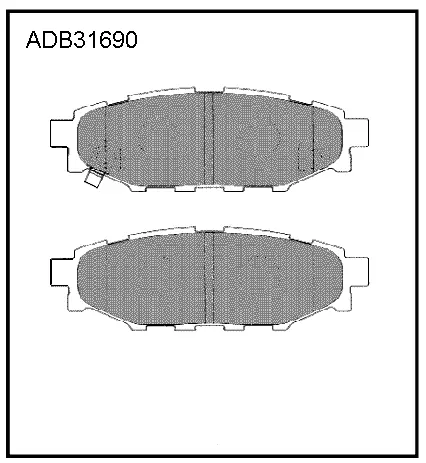Тормозные колодки дисковые, комплект ALLIED NIPPON ADB31690 6M7T IH 1420938578