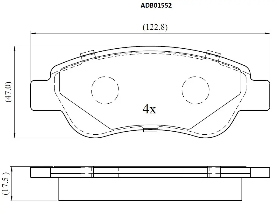 Тормозные колодки дисковые, комплект ALLIED NIPPON 664WU A5 ADB01552 1441278987 изображение 0
