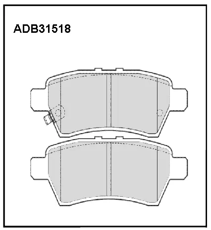 Тормозные колодки дисковые, комплект ALLIED NIPPON ADB31518 1420934388 QW HV0QD изображение 0