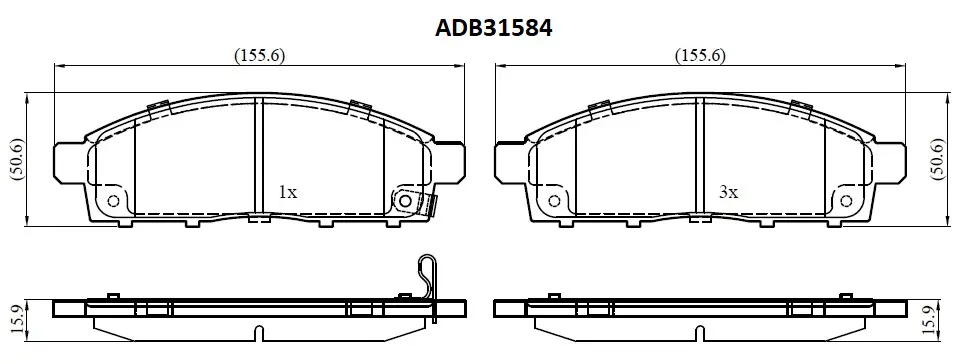 Тормозные колодки дисковые, комплект ALLIED NIPPON BB4X 713 ADB31584 1420938302 изображение 0