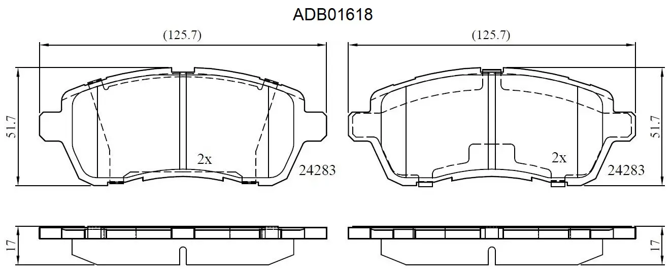 Тормозные колодки дисковые, комплект ALLIED NIPPON J6Z0EP O 1420933332 ADB01618