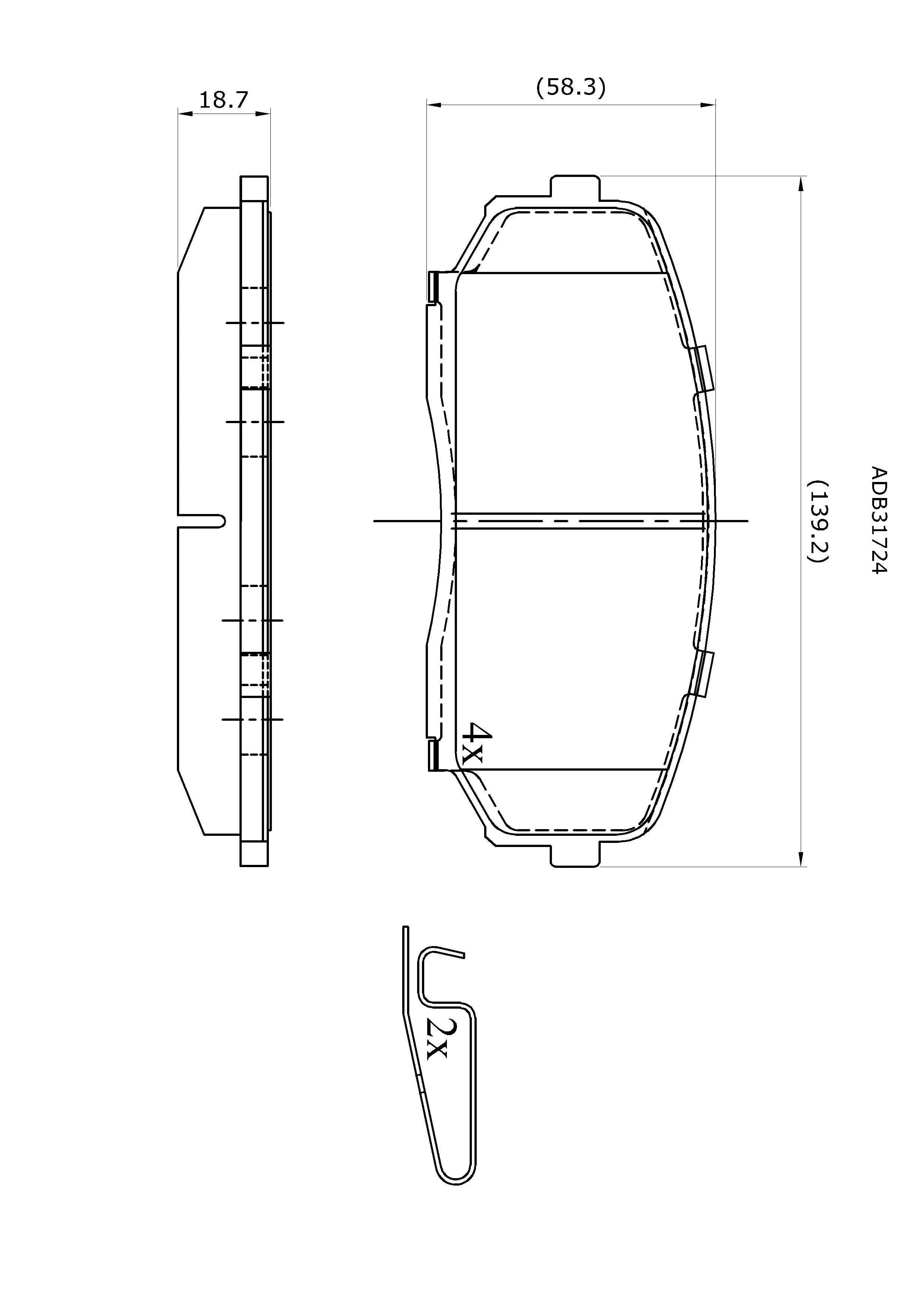 Тормозные колодки дисковые, комплект ALLIED NIPPON XRH C7 1441279068 ADB31724