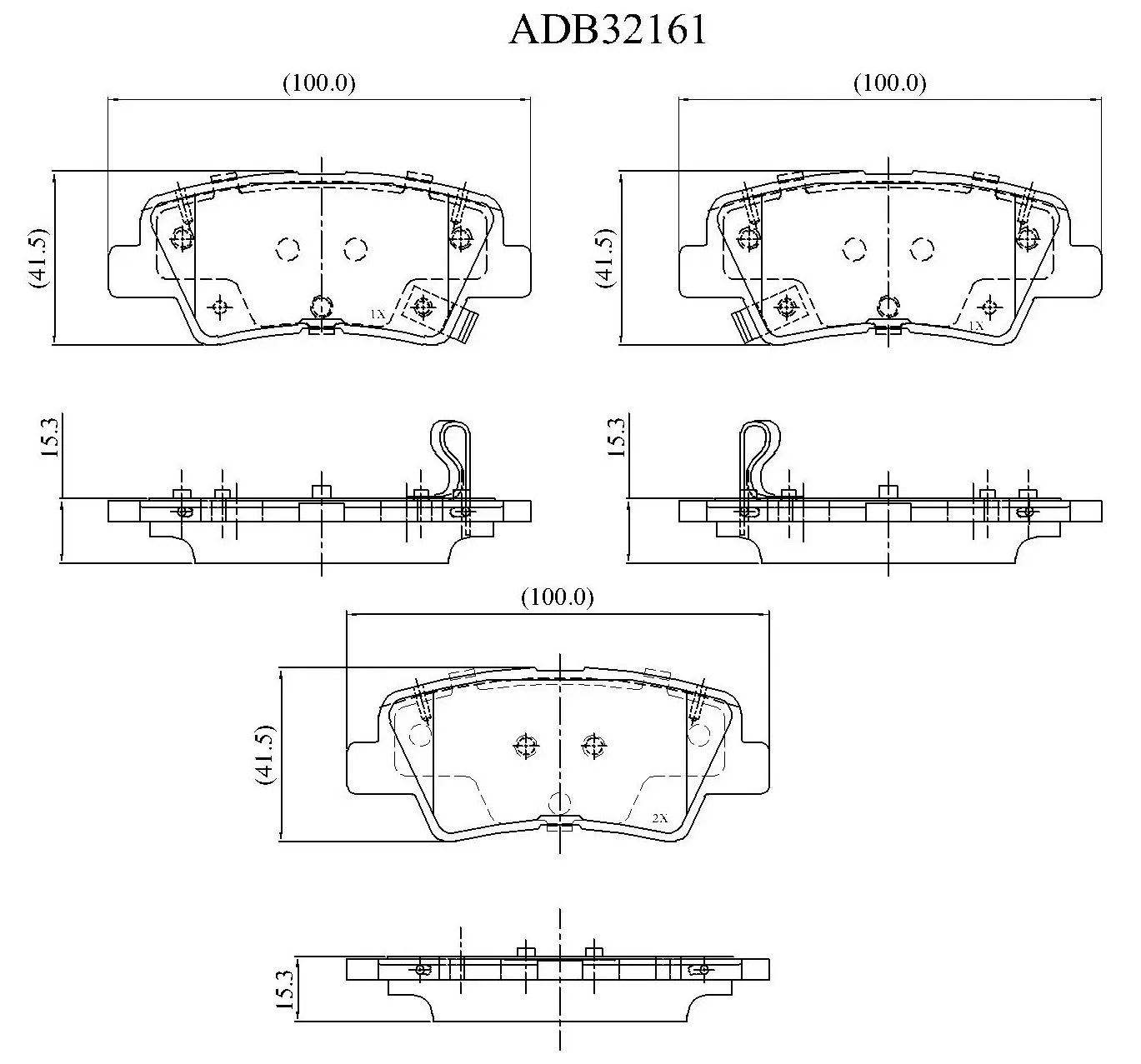 Тормозные колодки дисковые, комплект ALLIED NIPPON 1441279118 ADB32161 4MF EU6G