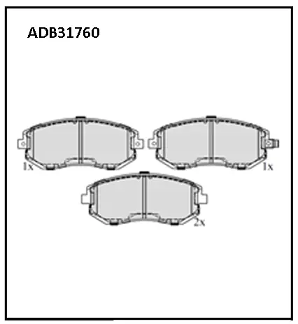 Тормозные колодки дисковые, комплект ALLIED NIPPON 1DXM B8 1441279139 ADB31760 изображение 0