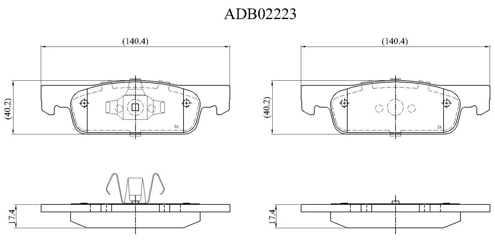 Тормозные колодки дисковые, комплект ALLIED NIPPON 1441279155 UBVF 16 ADB02223 изображение 0