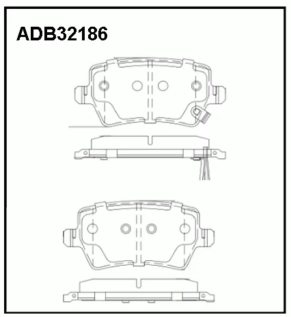 Тормозные колодки дисковые, комплект ALLIED NIPPON 1441279167 H 05MAPC ADB32186