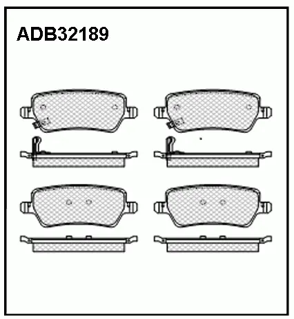 Тормозные колодки дисковые, комплект ALLIED NIPPON P64JV 7C 1441279172 ADB32189