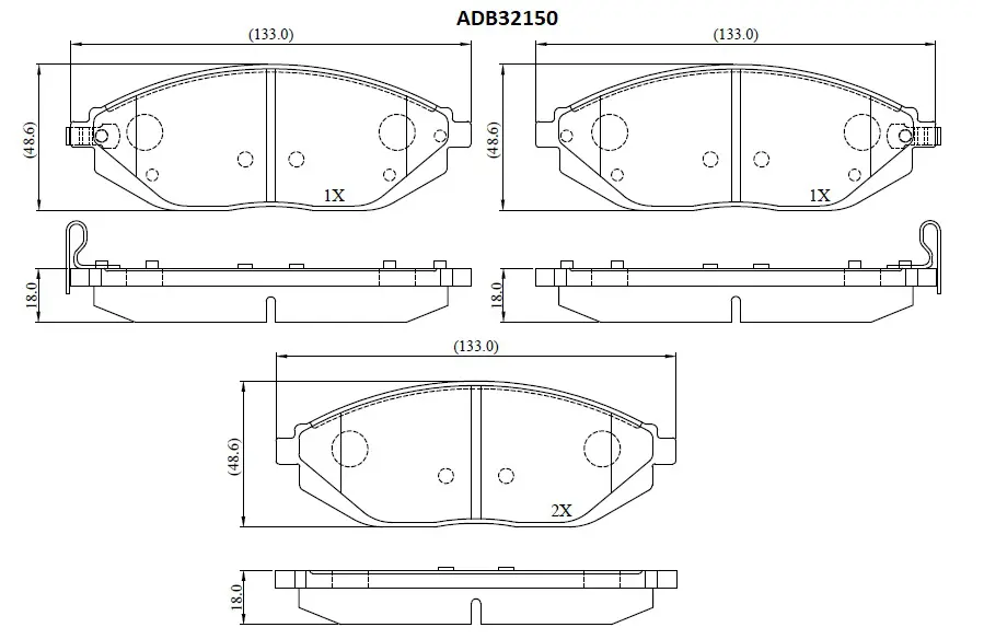 Тормозные колодки дисковые, комплект ALLIED NIPPON C P879OA 1441279205 ADB32150