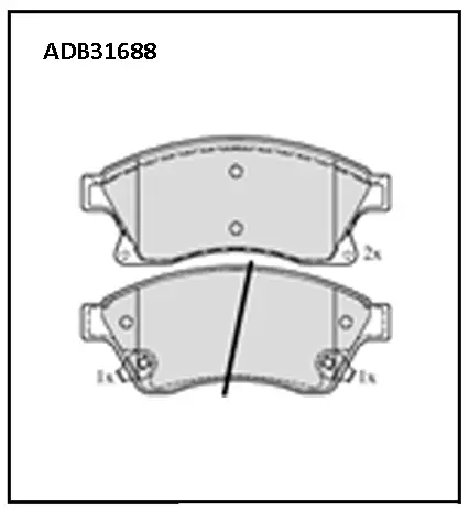 Тормозные колодки дисковые, комплект ALLIED NIPPON MG8T7 B 1441279208 ADB31688