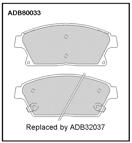 Тормозные колодки дисковые, комплект ALLIED NIPPON 1441279209 PBJP S ADB80033