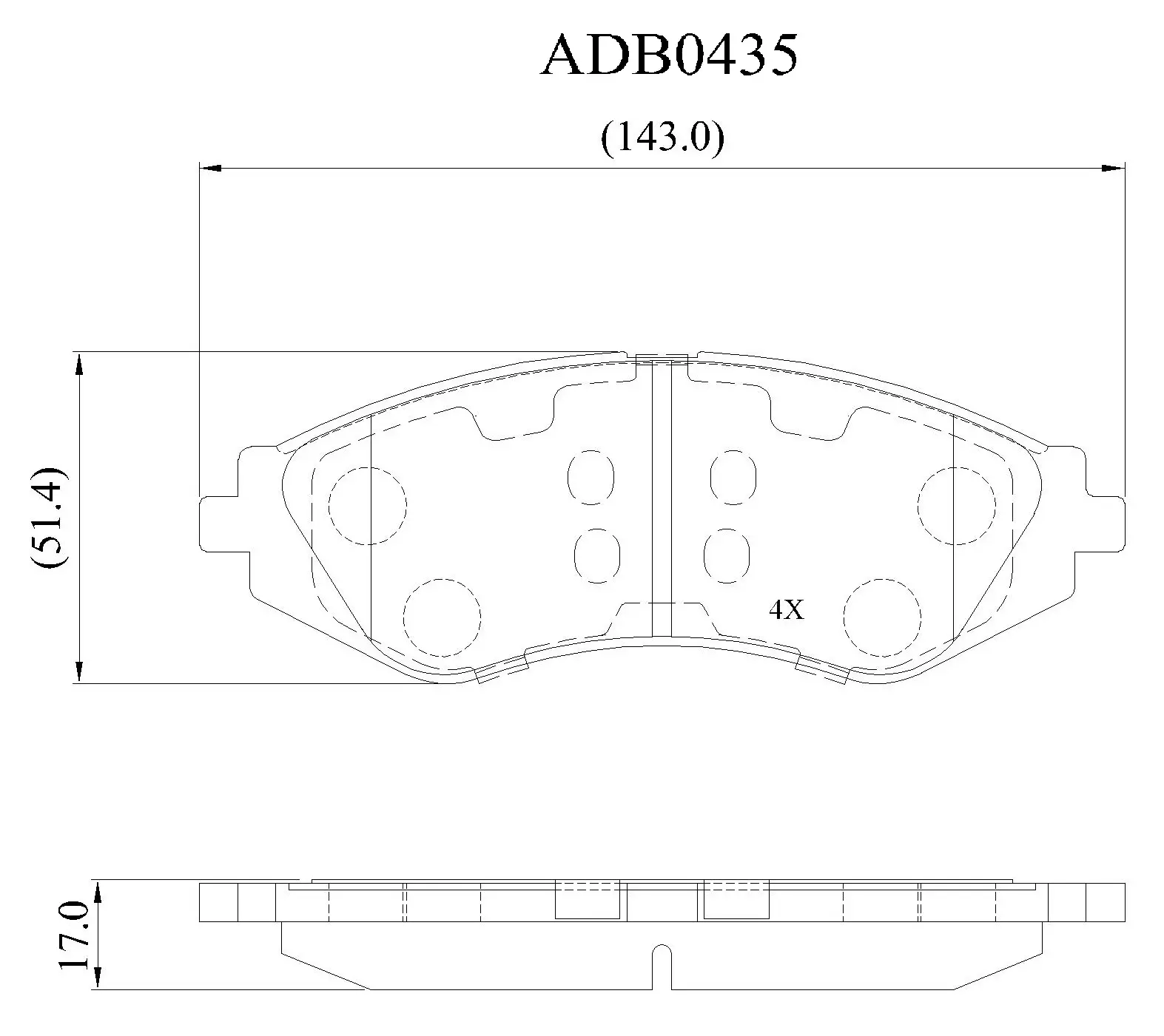 Тормозные колодки дисковые, комплект ALLIED NIPPON SWZU G2 1420938666 ADB0435 изображение 0