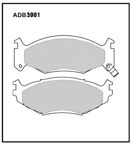 Тормозные колодки дисковые, комплект ALLIED NIPPON ADB3981 1441279236 U9YQZS I