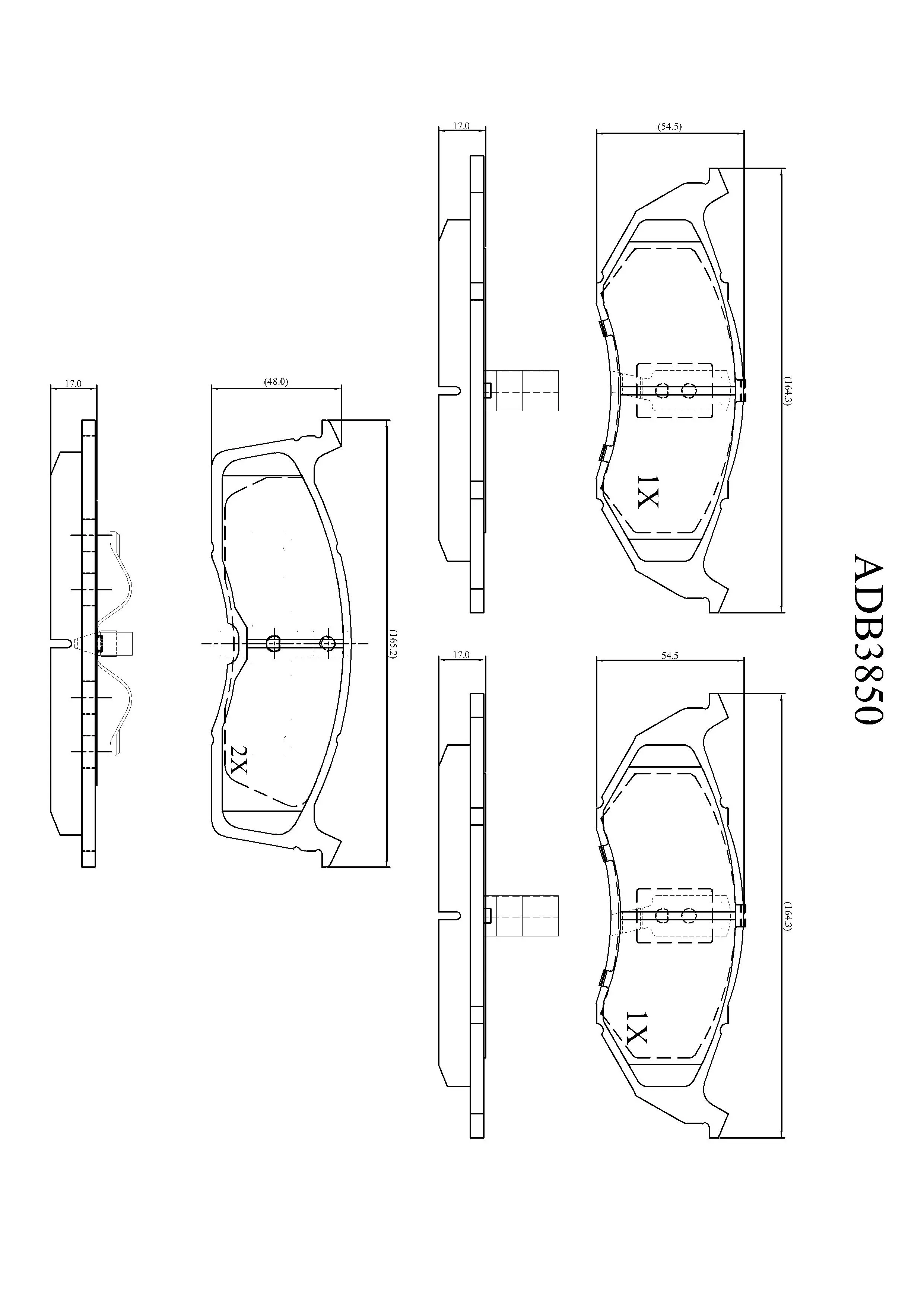 Тормозные колодки дисковые, комплект ALLIED NIPPON N9KFY1 9 ADB3850 1441279238 изображение 0